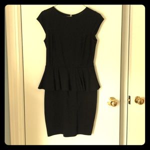 Black peplum dress